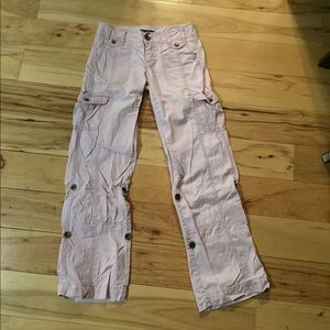 Express pink cargo pants, 0
